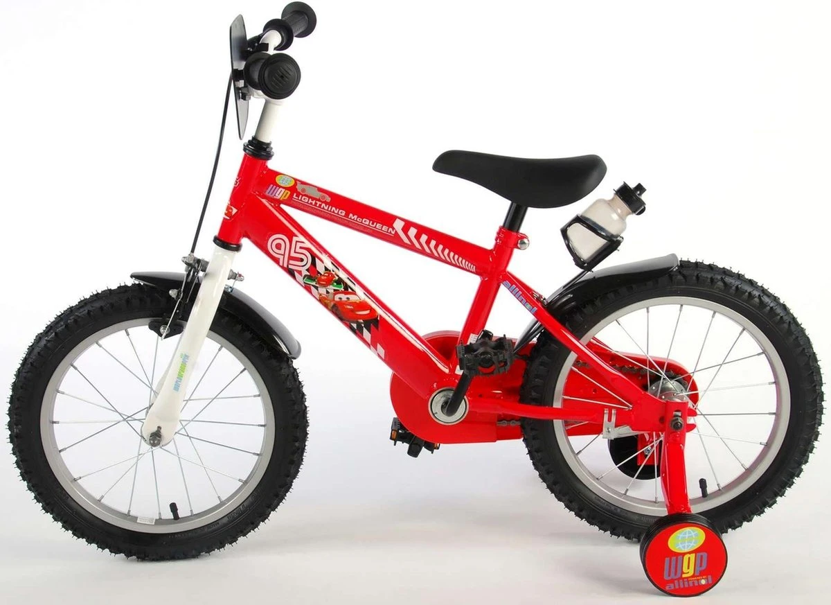 Volare Disney Cars Kinderfiets - Jongens - 16 Inch - Rood 9 Volare Disney Cars Kinderfiets - Jongens - 16 Inch - Rood - Afbeelding 7