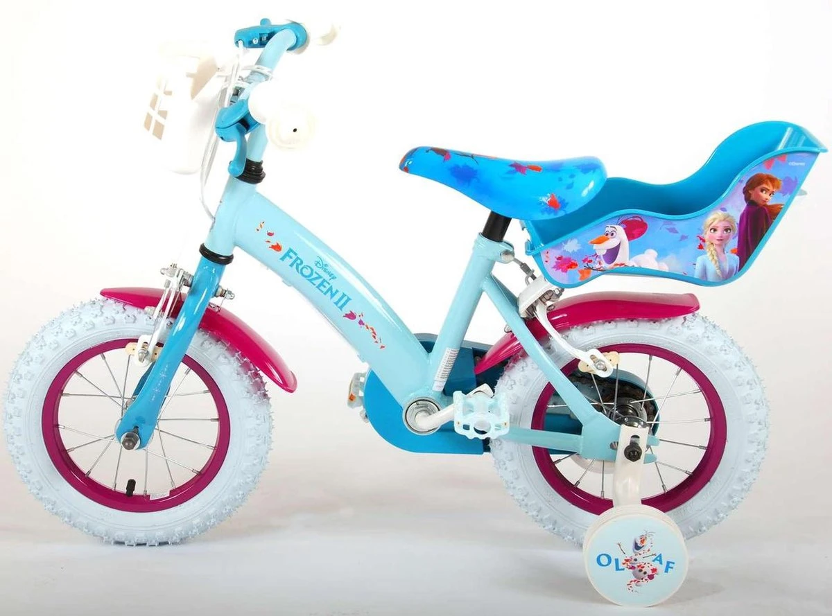 Volare Disney Frozen 2 Kinderfiets - Meisjes - 12 Inch - Blauw/Paars - Twee Handremmen 11 Volare Disney Frozen 2 Kinderfiets - Meisjes - 12 Inch - Blauw/Paars - Twee Handremmen - Afbeelding 9