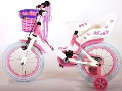 Volare Rose Kinderfiets - Meisjes - 14 Inch - Roze Wit - 95% Afgemonteerd -fiets 1200x893