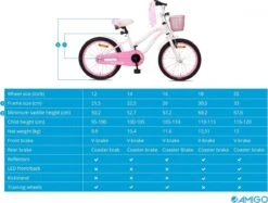 Amigo Flower Meisjesfiets - Kinderfiets 18 Inch - Wit -fiets 1200x909 1