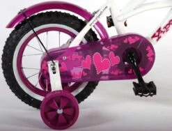 Volare Heart Cruiser Kinderfiets - Meisjes - 12 Inch - Wit Paars -fiets 1200x912