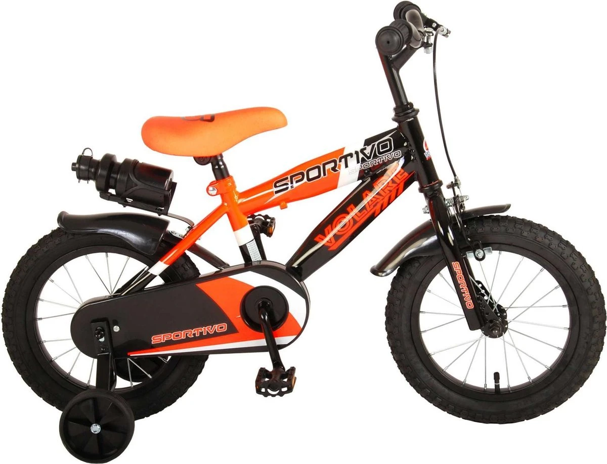 Volare Sportivo Kinderfiets - Jongens - 14 Inch - Neon Oranje/Zwart - 95% Afgemonteerd 3 Volare Sportivo Kinderfiets - Jongens - 14 Inch - Neon Oranje/Zwart - 95% Afgemonteerd