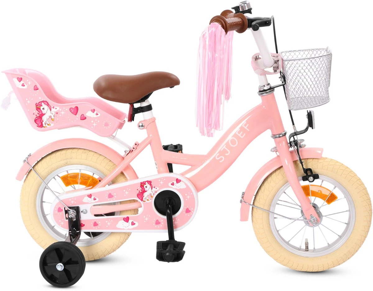 SJOEF Dolly Meisjesfiets 12 Inch - Roze 3 SJOEF Dolly Meisjesfiets 12 Inch - Roze