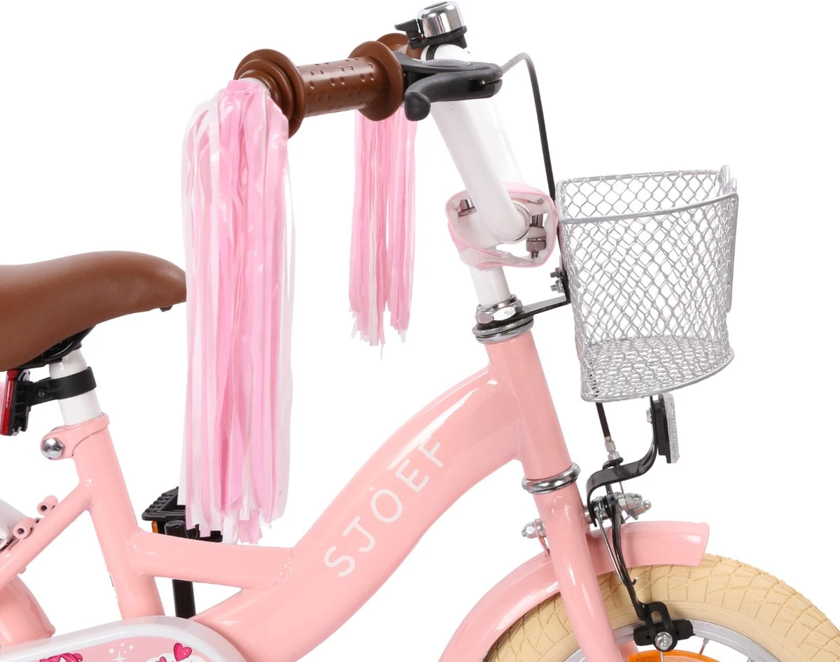 SJOEF Dolly Meisjesfiets 12 Inch - Roze 5 SJOEF Dolly Meisjesfiets 12 Inch - Roze - Afbeelding 3