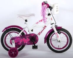 Volare Heart Cruiser Kinderfiets - Meisjes - 12 Inch - Wit Paars -fiets 1200x948