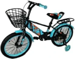 Kinderfiets - 16 Inch Kinderfiets -vanaf 4-7 Jaar Jongens En Meisjes Fietsen - Terugtrap -Rem -Stabilisatoren（2 Zijwieltjes）- Mandje - Achterbank - Groen -fiets 1200x948 4