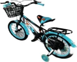 Kinderfiets - 16 Inch Kinderfiets -vanaf 4-7 Jaar Jongens En Meisjes Fietsen - Terugtrap -Rem -Stabilisatoren（2 Zijwieltjes）- Mandje - Achterbank - Groen -fiets 1200x960 9