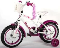 Volare Heart Cruiser Kinderfiets - Meisjes - 12 Inch - Wit Paars -fiets 1200x961