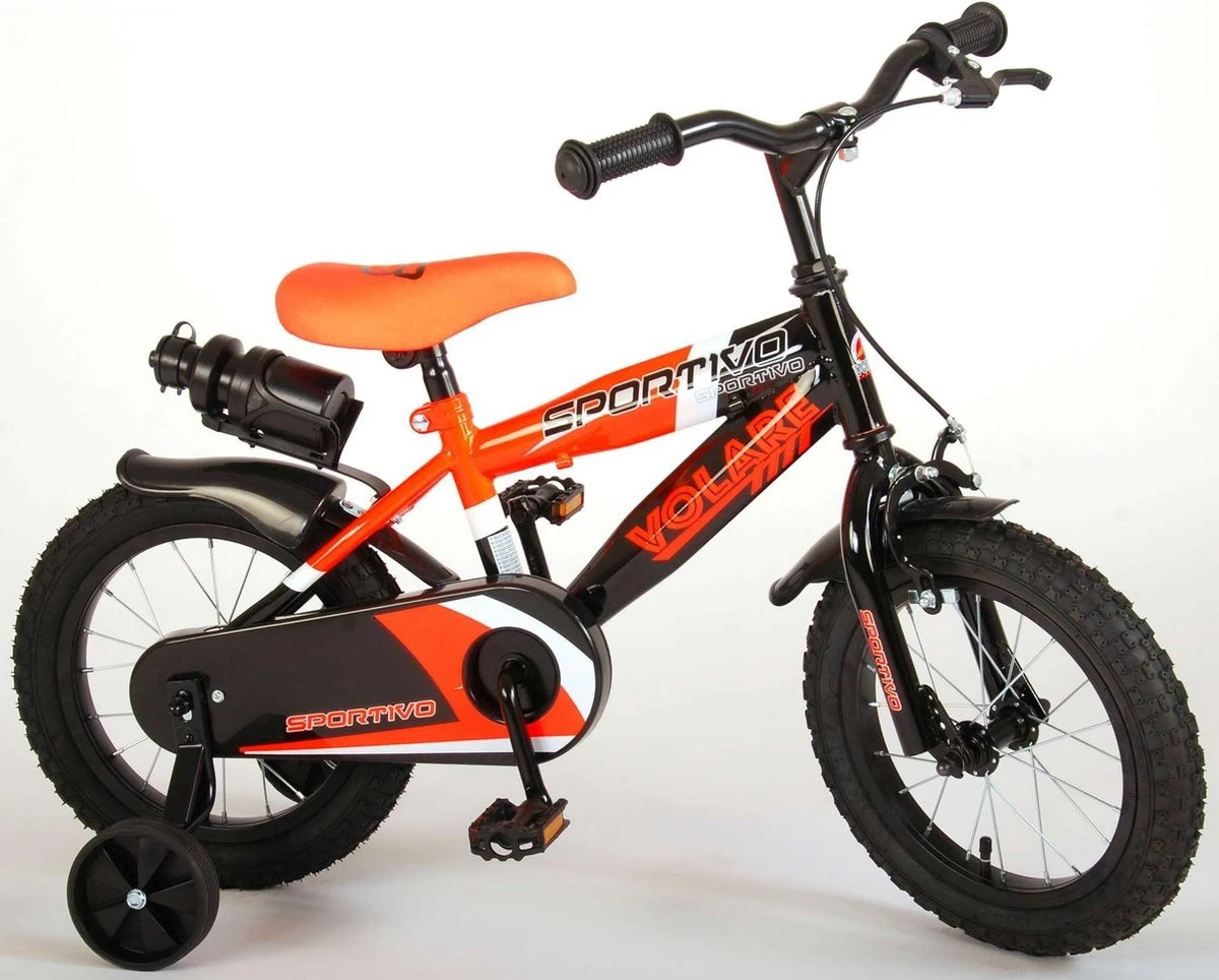 Volare Sportivo Kinderfiets - Jongens - 14 Inch - Neon Oranje/Zwart - 95% Afgemonteerd 10 Volare Sportivo Kinderfiets - Jongens - 14 Inch - Neon Oranje/Zwart - 95% Afgemonteerd - Afbeelding 8