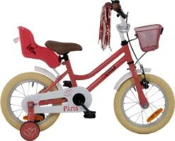 2Cycle Paris Meisjesfiets - 14 Inch - Roze-Wit - Met Poppenzitje - Meisjesfiets -fiets 1200x966 4