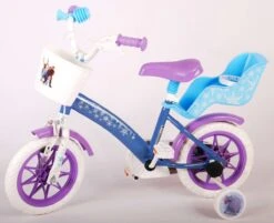Volare Disney Frozen Kinderfiets - Meiden - 12 Inch - Blauw Paars - Doortrapsysteem -fiets 1200x976
