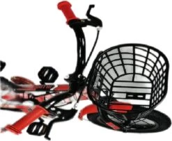 Kinderfiets - 12 Inch Kinderfiets -vanaf 2-4 Jaar Jongens En Meisjes Fietsen - Terugtrap -Rem -Stabilisatoren（2 Zijwieltjes）- Mandje - Achterbank - Rood -fiets 1200x988 3