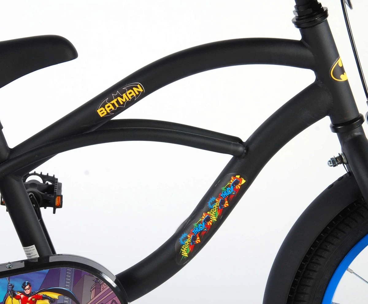 Volare Batman Kinderfiets - Jongens - 16 Inch - Zwart/Blauw - 95% Afgemonteerd 11 Volare Batman Kinderfiets - Jongens - 16 Inch - Zwart/Blauw - 95% Afgemonteerd - Afbeelding 9