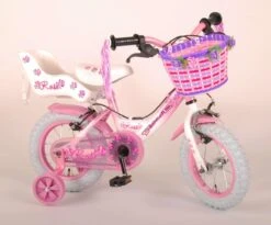 Volare Rose Kinderfiets - Meisjes - 12 Inch - Roze - 2 Handremmen -fiets 1200x995