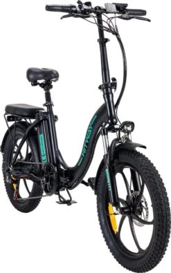 Hitway BK6 Elektrische Fiets | Opvouwbare E-bike | 20 Inch Fat Tire | 350W Motor | 10Ah | Zwart/Groen -fiets 750x1200