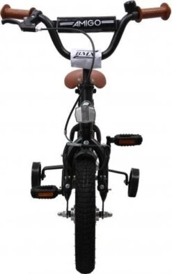 Amigo BMX Fun Jongensfiets - Kinderfiets 12 Inch - Matzwart -fiets 753x1200
