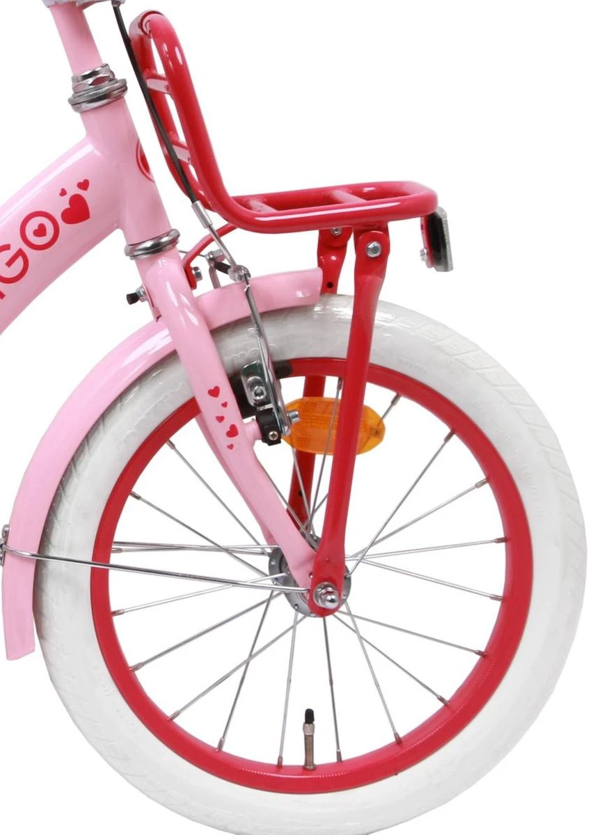 Amigo Sweetheart Meisjesfiets - Kinderfiets 16 Inch - Roze 5 Amigo Sweetheart Meisjesfiets - Kinderfiets 16 Inch - Roze - Afbeelding 3