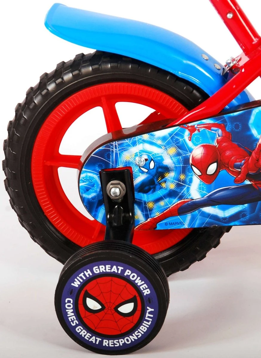 Marvel Spider-Man Kinderfiets - Jongens - 10 Inch - Rood/Blauw - Doortrapper 4 Marvel Spider-Man Kinderfiets - Jongens - 10 Inch - Rood/Blauw - Doortrapper - Afbeelding 2