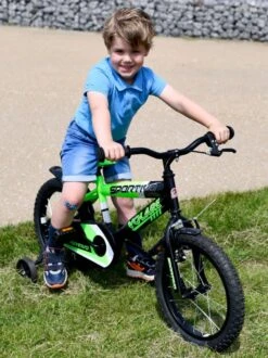 Volare Sportivo Kinderfiets - Jongens - 14 Inch - Neon Groen/Zwart - 95% Afgemonteerd -fiets 898x1200 1