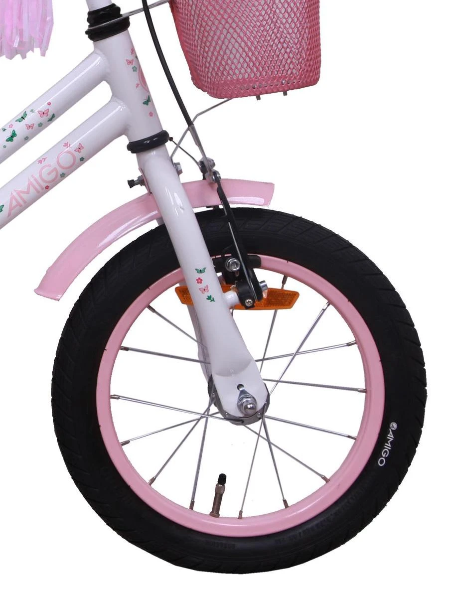 Amigo Magic Meisjesfiets - Kinderfiets 16 Inch - Wit 6 Amigo Magic Meisjesfiets - Kinderfiets 16 Inch - Wit - Afbeelding 4